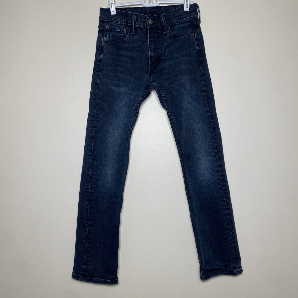 Levi's 513 Mens 28x30 Dark Wash Blue Stretch Denim Jeans